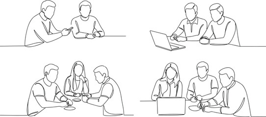 group of business people in office