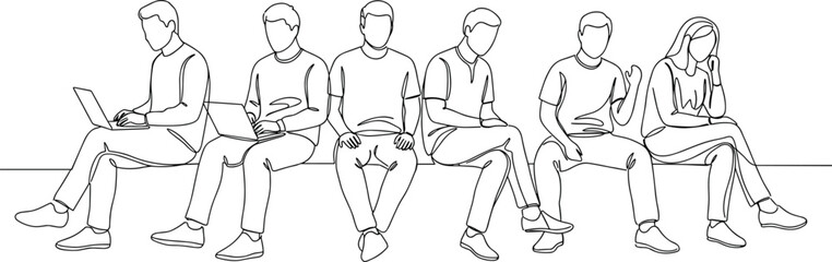 set of hand drawn sketch of people