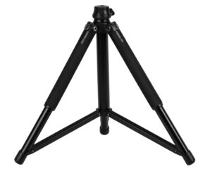 Foldable travel camera tripod stand, transparent background PNG