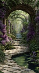 Fototapeta premium Ancient garden path
