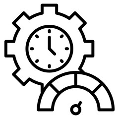 Efficiency Rate Icon Element For Design