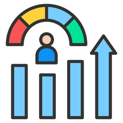 Productivity Chart Icon Element For Design