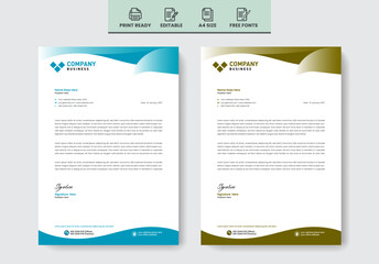 Modern Creative and Professional business style letterhead design template
