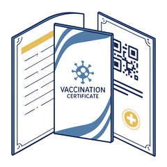 Vaccination certificate or passport concept vector generated by ai