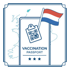 Vaccination certificate or passport concept vector generated by ai