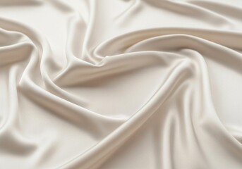 Fototapeta premium Elegant ivory silk fabric flowing with soft light