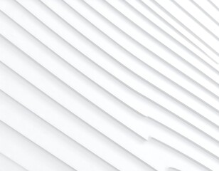 Obraz premium Abstract diagonal lines, subtly curved, create a textured, three-dimensional white surface