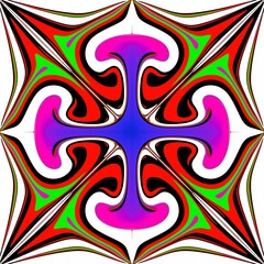 Seamless pattern with glazed tiles