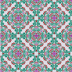 Multicolored seamless flowers