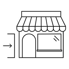 Market Entry Icon Vector Illustration