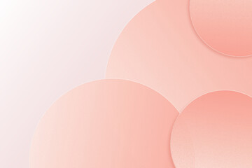 Minimal geometric background of pink gradient on pastel backdrop. Pink abstract background. Circle shapes composition. Advertisement, card, cover, magazine, banner, website. copy space for the text.