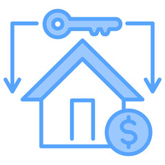 Real Estate Blue Icon