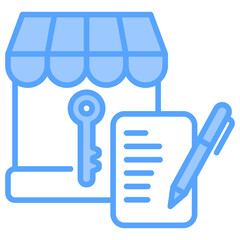 Rental Market Blue Icon