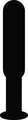 Obraz premium Modern minimalist black tower air purifier icon