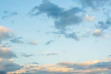 夏の空　夕暮れの時の空と雲24