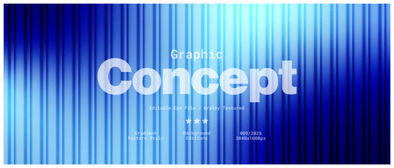 Grainy Gradient Background with 3D Vertical Stripe Illusion Navy Blue with soft Blue light