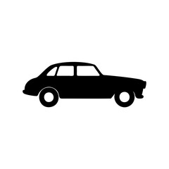 Obraz premium Classic car silhouette, Vintage car silhouette vector illustration