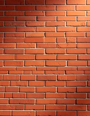 Brick wall illuminated by light