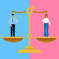 Gender equality and women empowerment concept