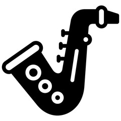 sexophone icon illustration design with outline