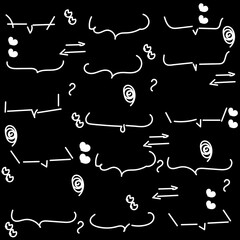 Vintage vector seamless pattern of mathematics and chemistry formulas, arrows, and numbers on a blackboard