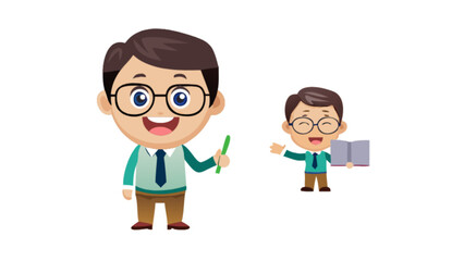 Cartoon illustration of a boy in a red shirt and green shorts holding a basketball mid air pose