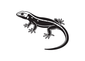 Lizard Silhouette Vector Illustration.