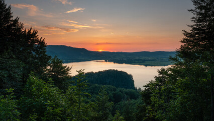Fototapeta premium Sonnenuntergang Kochel am See