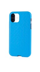 Bright blue phone case, geometric design