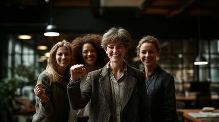 Fototapeta premium Group of Happy and Confident Women Business Team