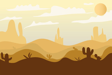 Desert landscape at midday