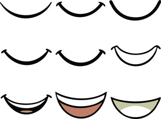 Smile icon vector set. happy illustration sign collection. laugh symbol.
