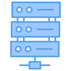 Obraz premium Database Blue Icon