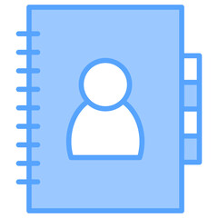 Phone Book Blue Icon