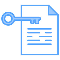 Document Access Blue Icon