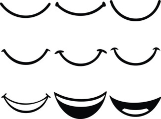 Smile icon vector set. happy illustration sign collection. laugh symbol.

