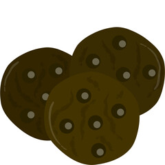 Illustration of chocolate cookies 
