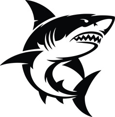 Fierce shark aggressive predator marine life ocean