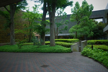 park in the middle of a museum 