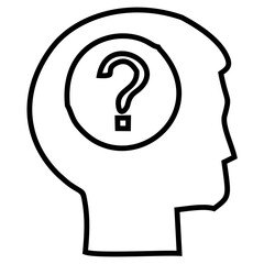 human mind Icon line