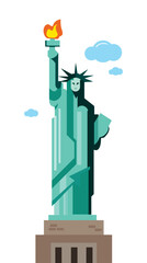 Statue of Liberty icon &ndash; American landmark vector illustration