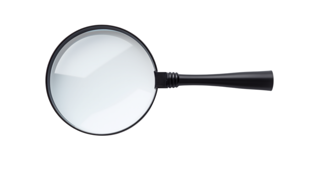 Magnifying glass aids investigation and discovery for business and personal use