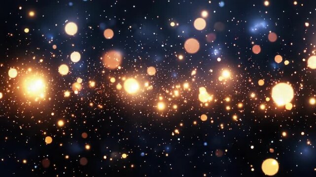 Glowing cosmic starfield with bright nebula lights in deep space