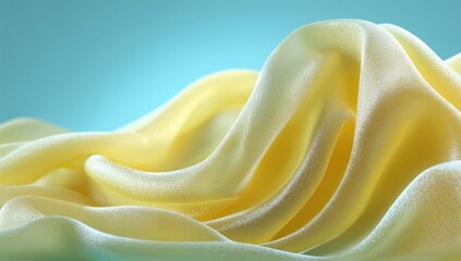 Obraz premium Soft, pale yellow fabric drapes smoothly