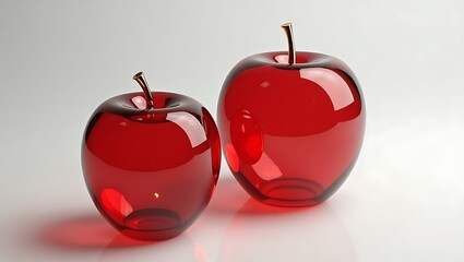 red apple on a white background