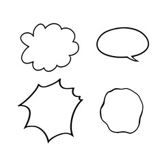Speech Bubble Icon Set for Comic, Chat, and Pop Art Design