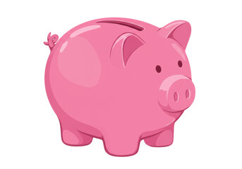 Cute Pink Piggy Bank with Savings Hole