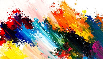 Vibrant abstract paint strokes
