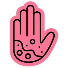 Obraz premium Dermatitis Rash Icon