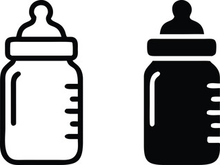 Baby botle icon vector set. Kids toysillustration sign collection. child symbol or logo.
